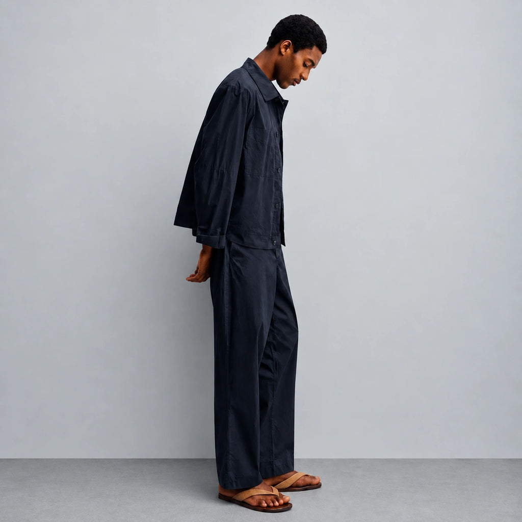 Men's black linen trousers