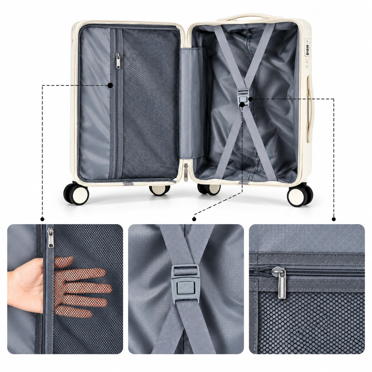 Carry-on Suitcase 10kg 360° Wheels Atelier