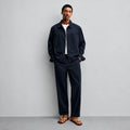 Men's black linen trousers