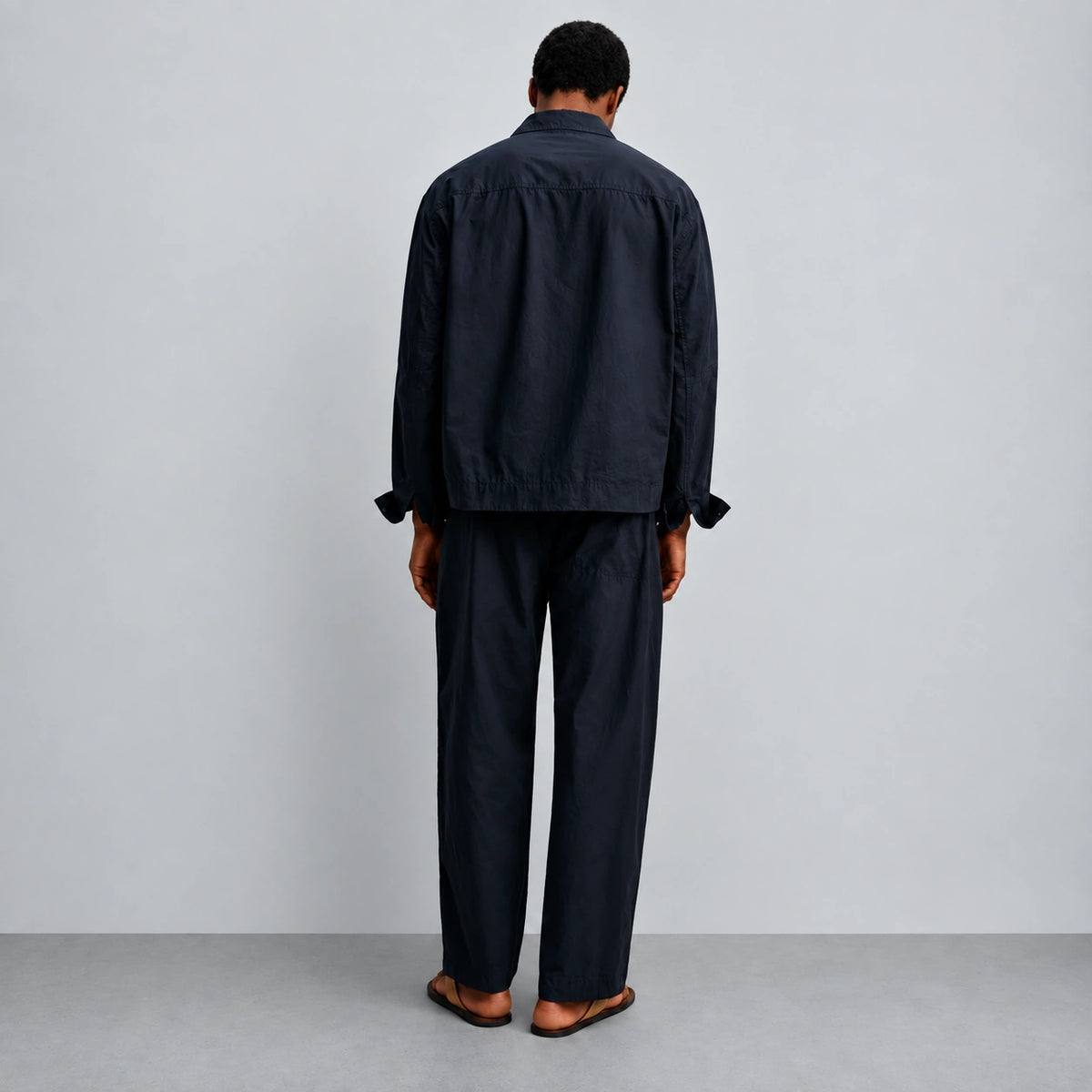 Men's black linen trousers