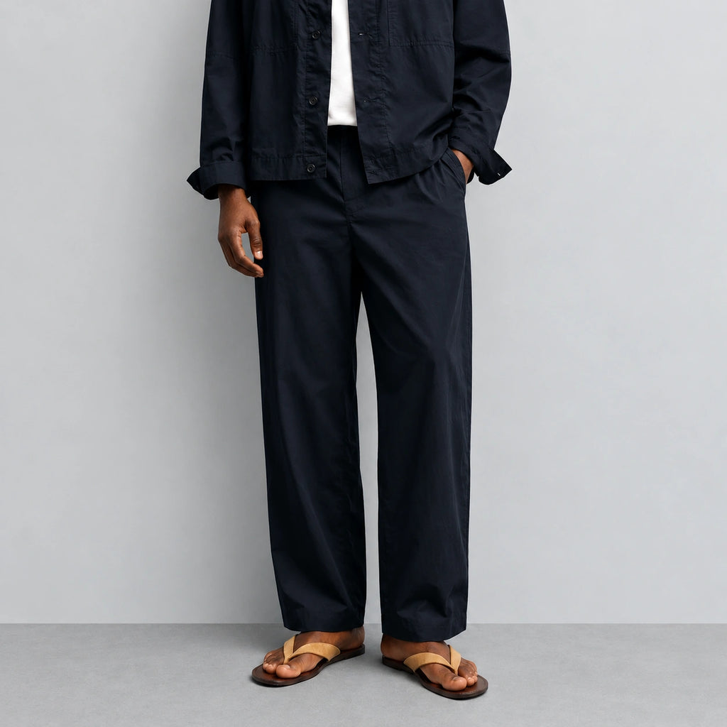Men's black linen trousers